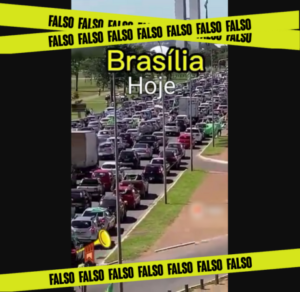 FALSO Vídeo de carreata em Brasília não foi gravado na volta de