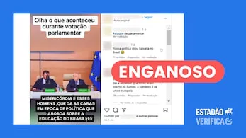 Falso: Ataque de tinta durante votação parlamentar não aconteceu no Brasil, mas sim na Geórgia