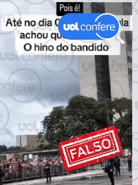 Falso: É falso que Lula desceu a rampa do Planalto em 8/1 aos gritos de ‘ladrão’