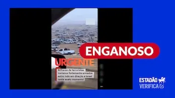Falso: Vídeo mostra corrida de camelos no Egito, não ‘terroristas iranianos’ em direção a Israel