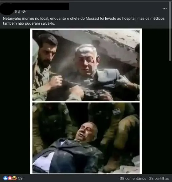 Verificado: Imagem mostra Netanyahu morto em ataque iraniano?